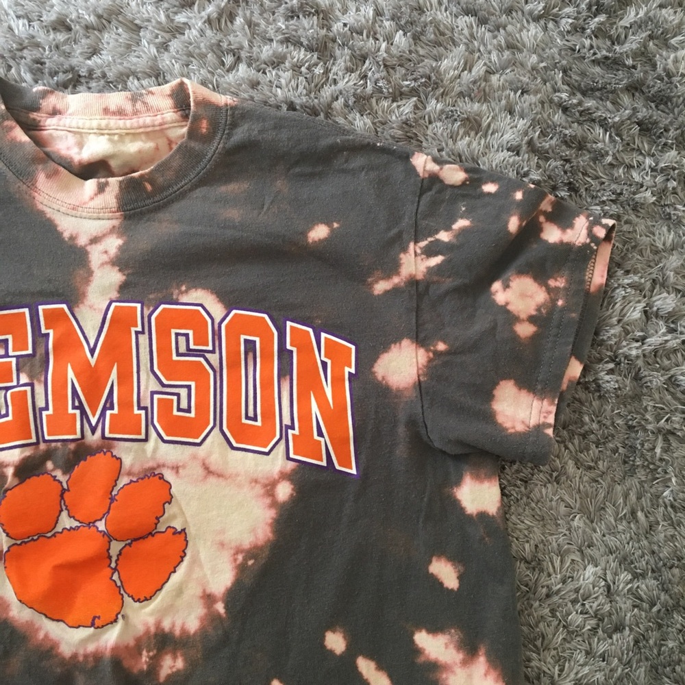 bleached clemson t shirt